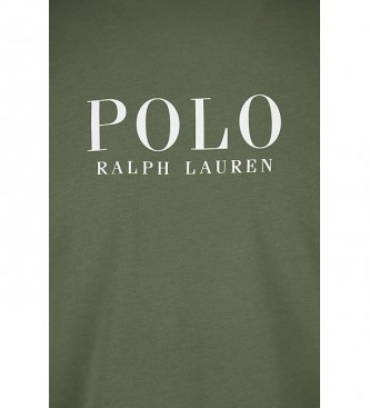 Ralph Lauren T-shirt verde para a tripulação do sono da tripulação de casa