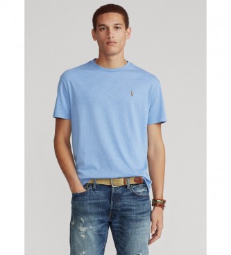 Polo Ralph Lauren T-shirt in cotone slim fit personalizzata SSCNCMSLM1 blu