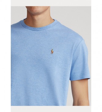 Polo Ralph Lauren T-shirt in cotone slim fit personalizzata SSCNCMSLM1 blu