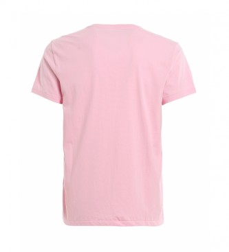Ralph Lauren T-Shirt personalizada de malha rosa