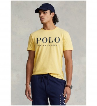 Ralph Lauren T-shirt gialla personalizzata slim fit
