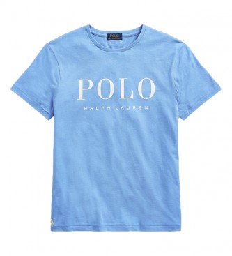 Polo Ralph Lauren T-shirt blu personalizzata slim fit