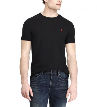 Ralph Lauren T-shirt de malha personalizada em preto