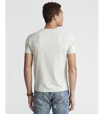 Ralph Lauren T-shirt grigia personalizzata in maglia