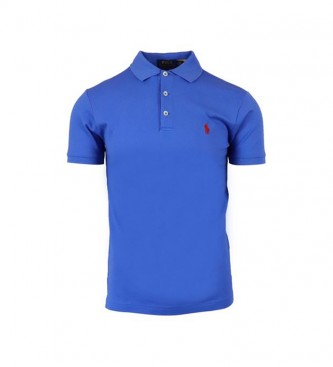 Polo Ralph Lauren Slim Fit Pique Polo SSKCSLM1 azul claro