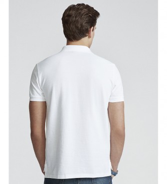 Ralph Lauren Custom Fit white piqu polo shirt