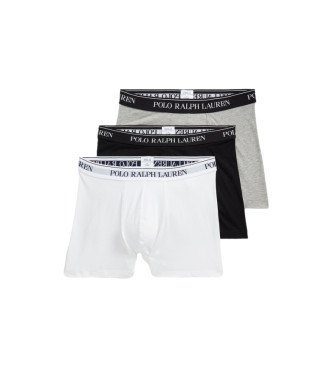 Polo Ralph Lauren Zestaw trzech krótkich bokserek: czarny, szary, biały