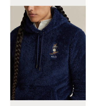 Polo Ralph Lauren Sweatshirt med htte i marinebl fleece