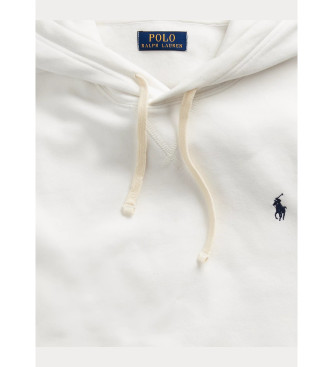 Polo Ralph Lauren Fleece sweatshirt med huva RL vit
