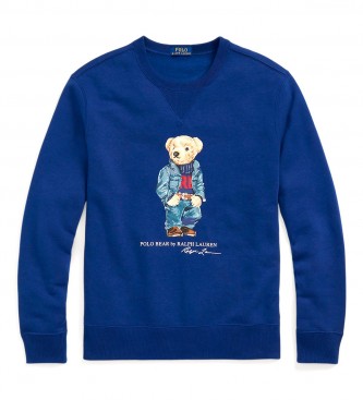 Polo Ralph Lauren Felpa in felpa con Orso Polare blu