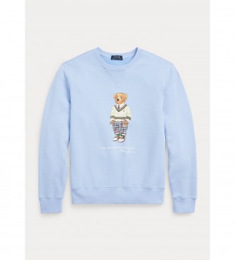 Polo Ralph Lauren Felpa in pile con Polo Bear blu