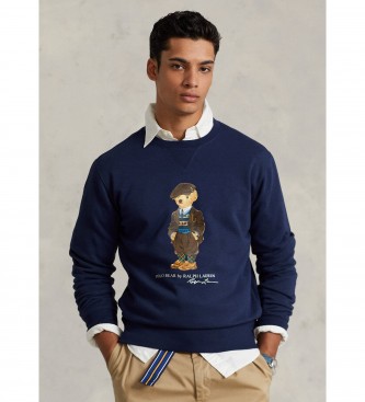 Ralph Lauren Sweat-shirt en polaire avec Polo Bear bleu marine