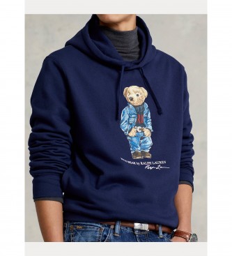 Ralph Lauren Fleece sweatshirt with navy Bear Polo