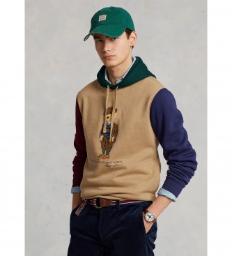 Polo Ralph Lauren Fleece-Sweatshirt mit braunem Polo-Br