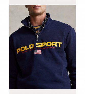 Ralph Lauren Sweat-shirt en polaire avec fermeture éclair, marine