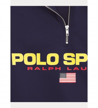 Ralph Lauren Sweat-shirt en polaire avec fermeture éclair, marine