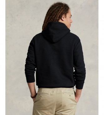 Polo Ralph Lauren Logo-Kapuzenfleece-Sweatshirt schwarz