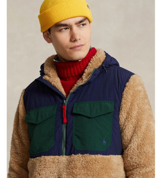 Polo Ralph Lauren Fleece Sweatshirt med dragkedja, brun 