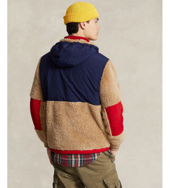 Polo Ralph Lauren Fleece Sweatshirt med dragkedja, brun 