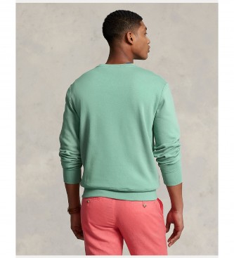 Polo Ralph Lauren Felpa in pile verde orsetto