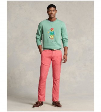 Polo Ralph Lauren Felpa in pile verde orsetto