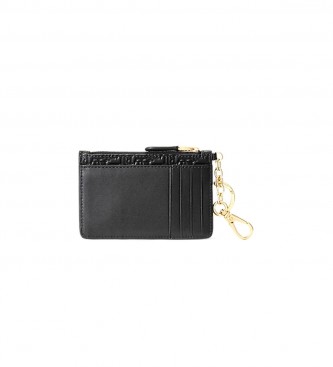 Polo Ralph Lauren Leather zippered card holder black -8.3x12.7cm