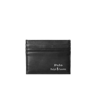 Polo Ralph Lauren Porte-cartes Suffolk en cuir fin noir