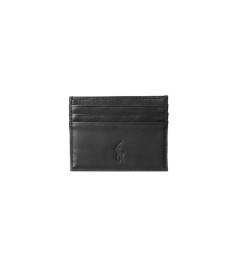 Polo Ralph Lauren Porte-cartes Suffolk en cuir fin noir