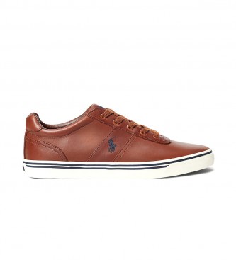 Polo Ralph Lauren Hanford brown leather trainers