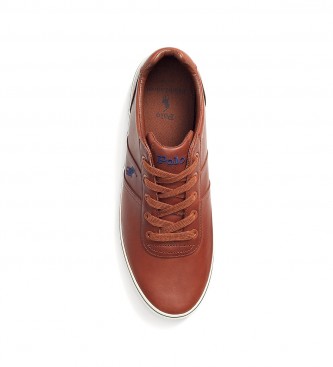 Polo Ralph Lauren Hanford brown leather trainers