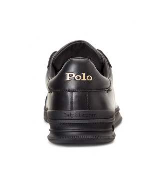 Polo Ralph Lauren Heritage Court II sapatos de couro preto
