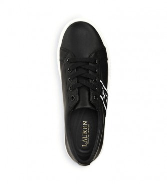 Ralph Lauren Janson II black leather sneakers