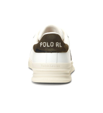 Polo Ralph Lauren Lage leren sneakers wit