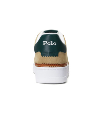 Polo Ralph Lauren Masters Court Beige Leather Sneakers