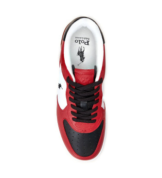 Polo Ralph Lauren Masters Court Leather Shoes red