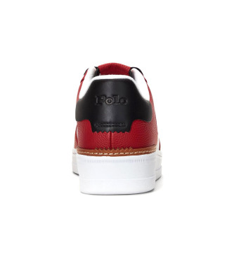 Polo Ralph Lauren Masters Court Leather Shoes red