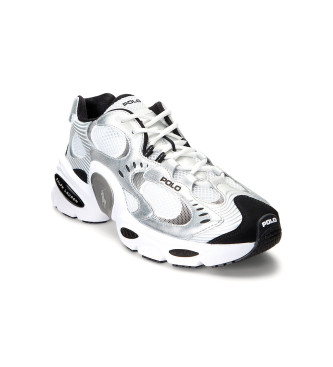 Polo Ralph Lauren Sneaker in pelle bianca metallizzata