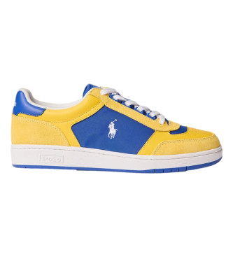 Polo Ralph Lauren Polo Court Sneakers i lder bl, gul
