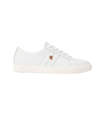 Polo Ralph Lauren Janson II coated leather sneakers white