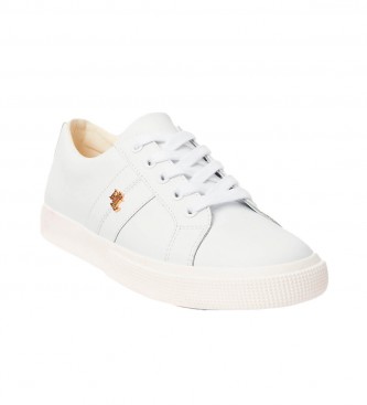 Polo Ralph Lauren Janson II coated leather sneakers white