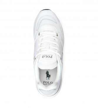 Polo Ralph Lauren Trackster 200 sapatos de couro brancos
