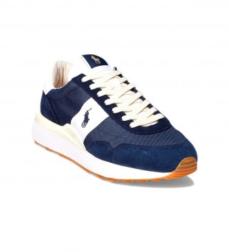 Ralph Lauren Sneaker Train 89 in pelle blu navy