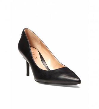 Ralph Lauren Lanette black leather shoes - Height 7cm heel