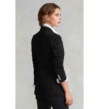 Polo Ralph Lauren Double jacquard knitted black blazer