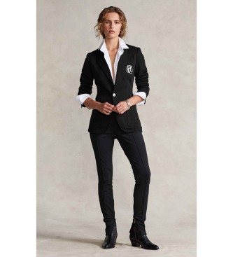 Polo Ralph Lauren Double jacquard knitted black blazer