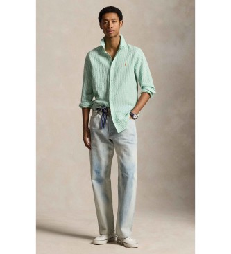 Polo Ralph Lauren Chemise sirsaca � rayures vertes sur mesure