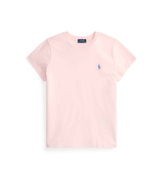 Polo Ralph Lauren Lyserød klassisk fit bomuldsstrik t-shirt