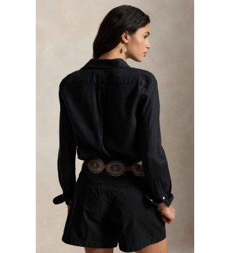 Polo Ralph Lauren Camisa de lino Classic Fit negro
