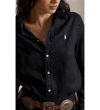 Polo Ralph Lauren Camisa de lino Classic Fit negro
