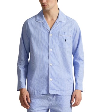 Polo Ralph Lauren Lang pyjamas i poplin med bl� vichy-tern